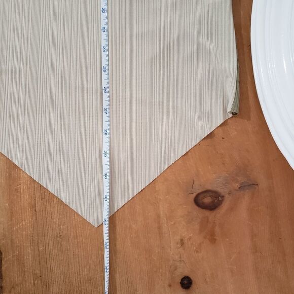 Pink Martini NWT Sleeveless Beige Green Asymmetrical Ribbed V-neck Top - Picture 12 of 15